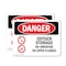 Signmission Oxygen Storage No Smoking No Open Flames Danger Sign, Plastic, 10in W x 7in L, 2PK OS-2PACK-DS-P-710-L-1854 - alternate 1